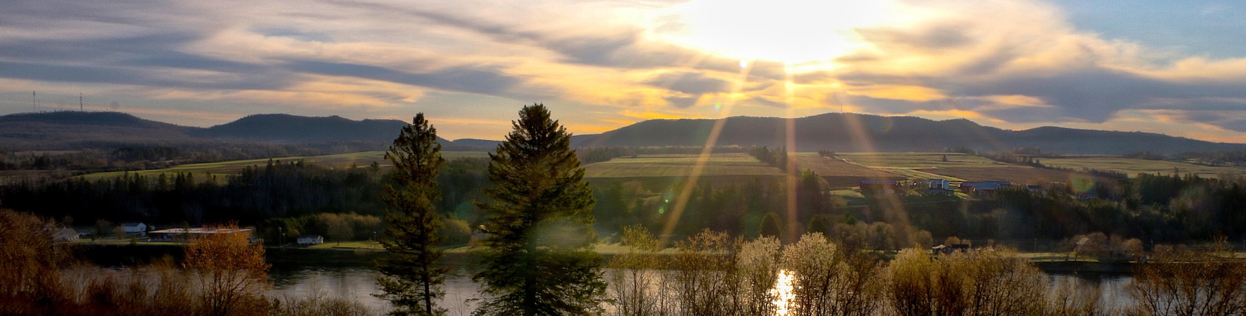 View over farming community