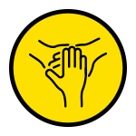 Icon of hands on top of each other