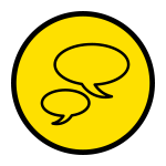 Icon of speech bubbles